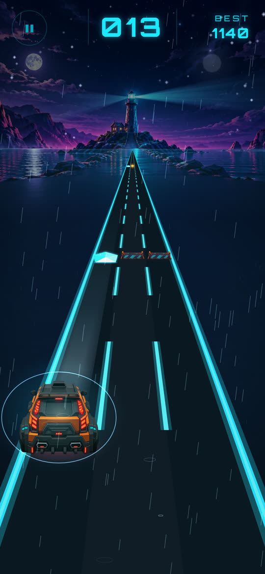 De wereld Dawn Coast in Midnight Dash